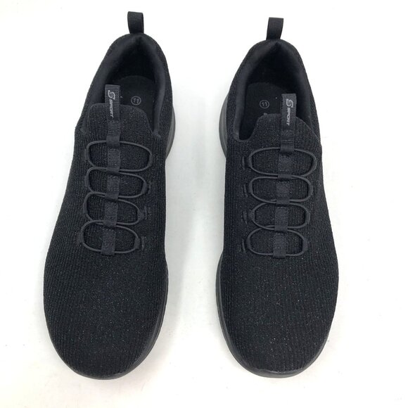 Skechers Sneakers Womens 11 Charlize 2.0 Black S Sport Slip On Knit Memory Foam - Picture 3 of 9